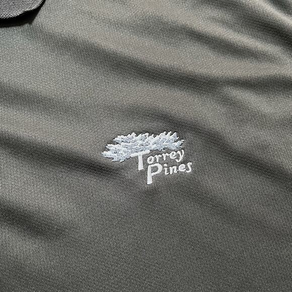 Clique Polo Shirt Mens XL Gray Torrey Pines Golf US Open Perfromance Stretch - Picture 3 of 10